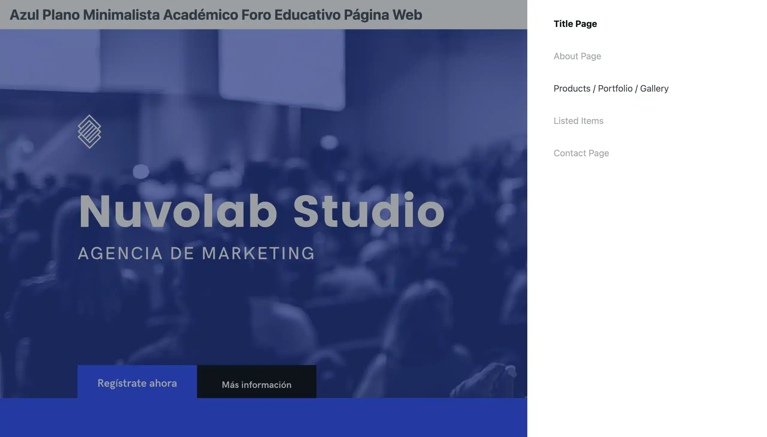Cómo hacer una página web con Canva 3 menu-web-con-canva
