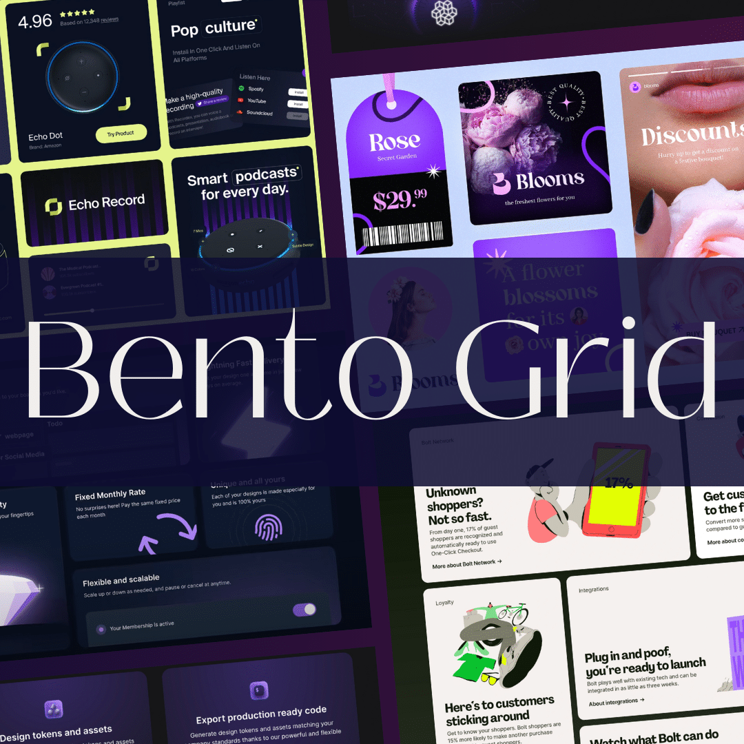 tendencias de diseno web 3 bento grid